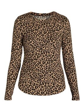 No Boundaries Leopard Print Long-Sleeve Women's Top